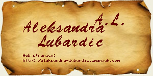 Aleksandra Lubardić vizit kartica
